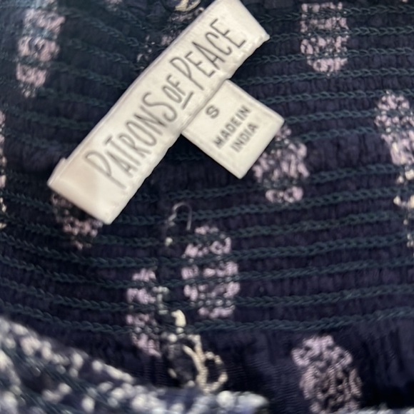 Patrons of Peace Shorts Boho Smocked Black White Juniors Small - Picture 3 of 4